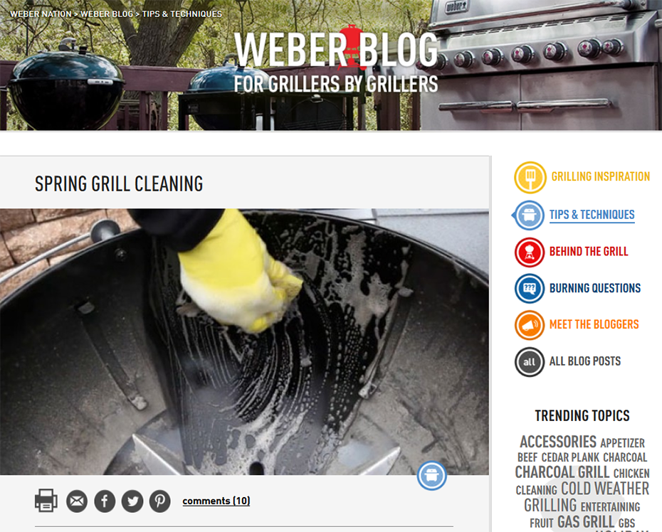 Weber Blog with Tips and How-tos