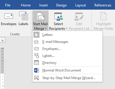 Mail Merge in MS Word