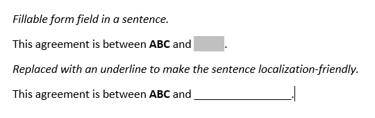 Fillable Form Fields in MS Word